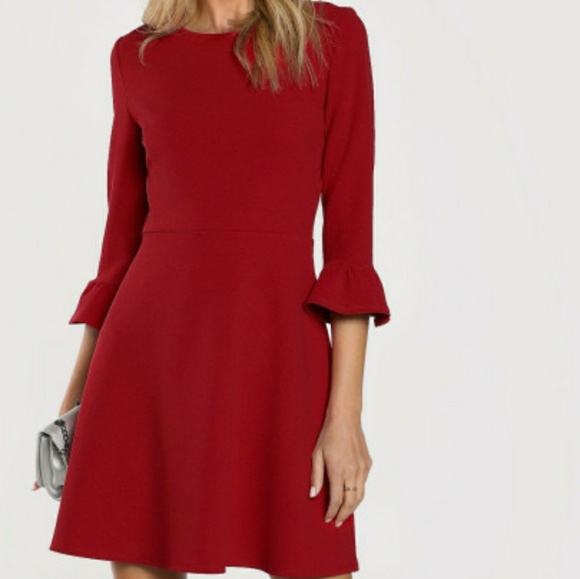 Red business-style dress. - Picture 1 of 1